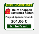 300 € an Spenden über den Bildungsspender erreicht